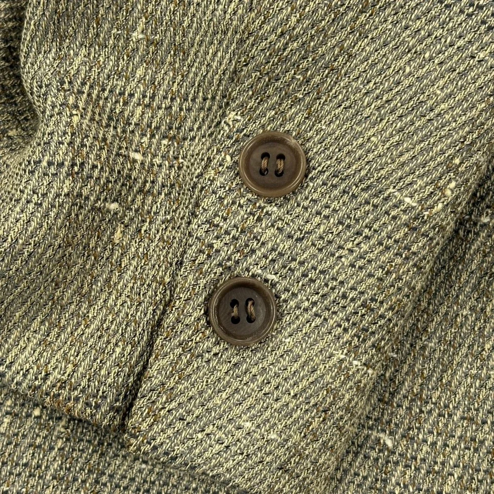 Ermenegildo Zegna Wool Silk Sport Coat Mens 40US 50IT Tan Taupe Textured Slub
